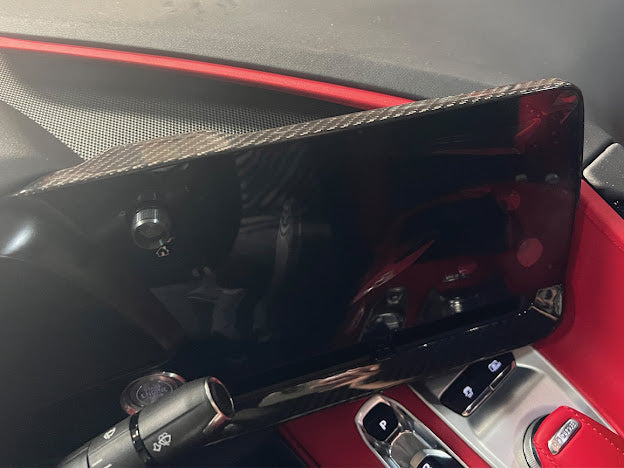 2020+ CORVETTE C8 CARBON FIBER RADIO GPS NAVIGATION SCREEN COVER